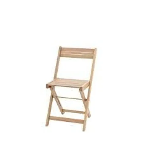 BOXED SET OF 2 CROSSLAND GROVE NORRIS FOLDING CHAIRS - NATURAL (1 BOX)