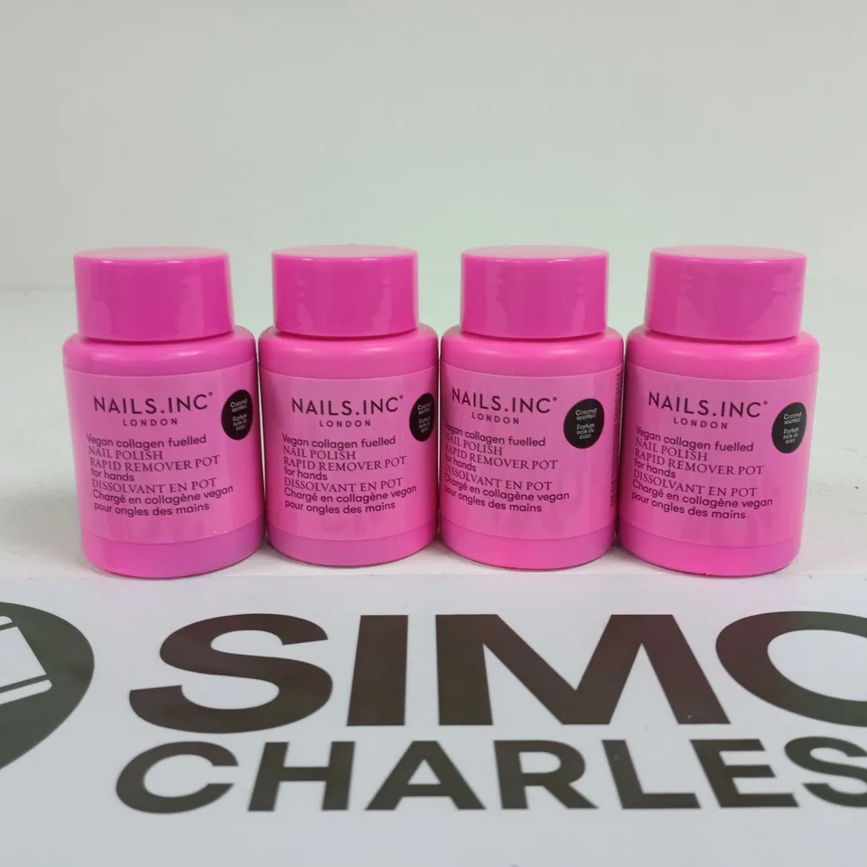 4 NAILS.INC VEGAN COLLAGEN FUELLED NAIL POLISH REMOVER POTS