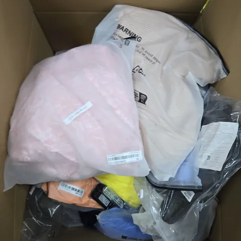LARGE BOX OF APPROX 25 ASSORTED CLOTHING ITEMS