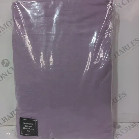 NORTHERN LUXE LUXURIOUS FLANNELETTE FITTED SHEET IN LILAC - KING SIZE