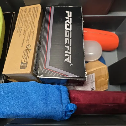 APPROXIMATELY 12 ASSORTED VISION CARE ITEMS TO INCLUDE - SUN GLASSES , EYEWEAR GLASSES , CARRY CASE 