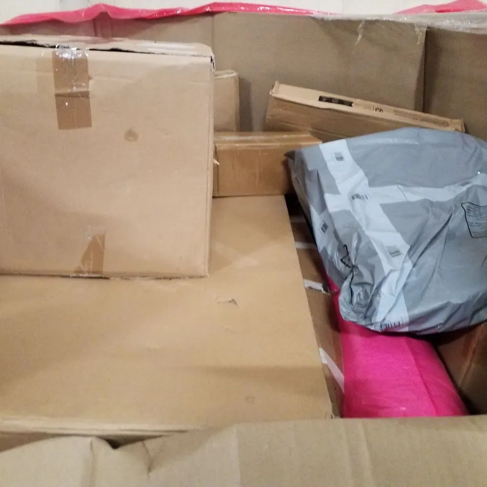 PALLET CONTAINING ASSORTED PRODUCTS INCLUDING 6-SLICE TOASTER, PLAYPEN, STEEL CAT LITTER BOX, COAT RACK, TOILET SEAT