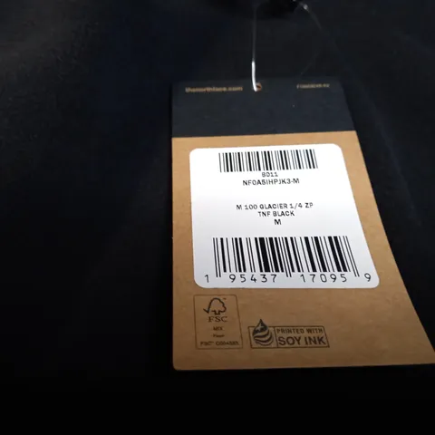 THE NORTH FACE BLACK/LOGO FLEECE - MEDIUM