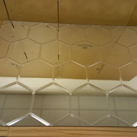 DESIGNER HEXAGONAL PATTERN MIRROR - COLLECTION ONLY