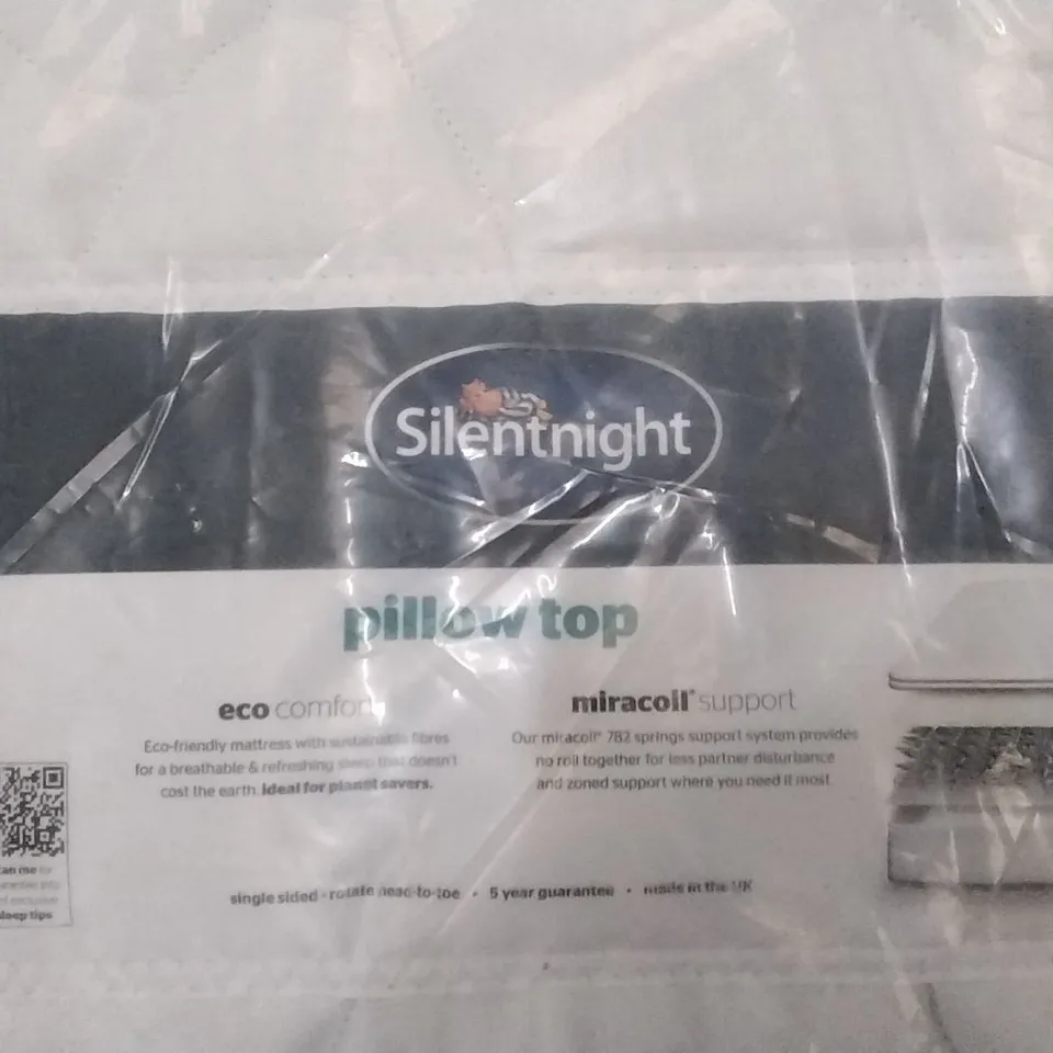 QUALITY BAGGED SILENTNIGHT PILLOW TOP DOUBLE 4'6" MATTRESS