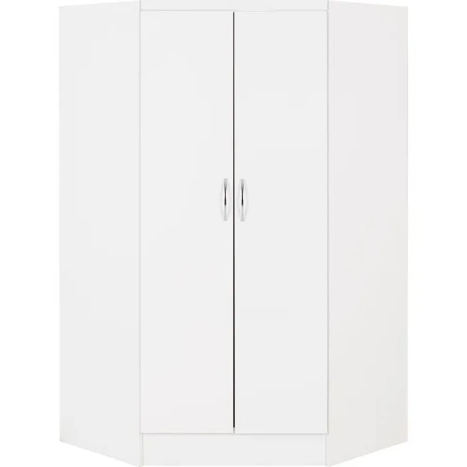 BOXED CASICO 2 DOOR CORNER WARDROBE  (3 BOXES)