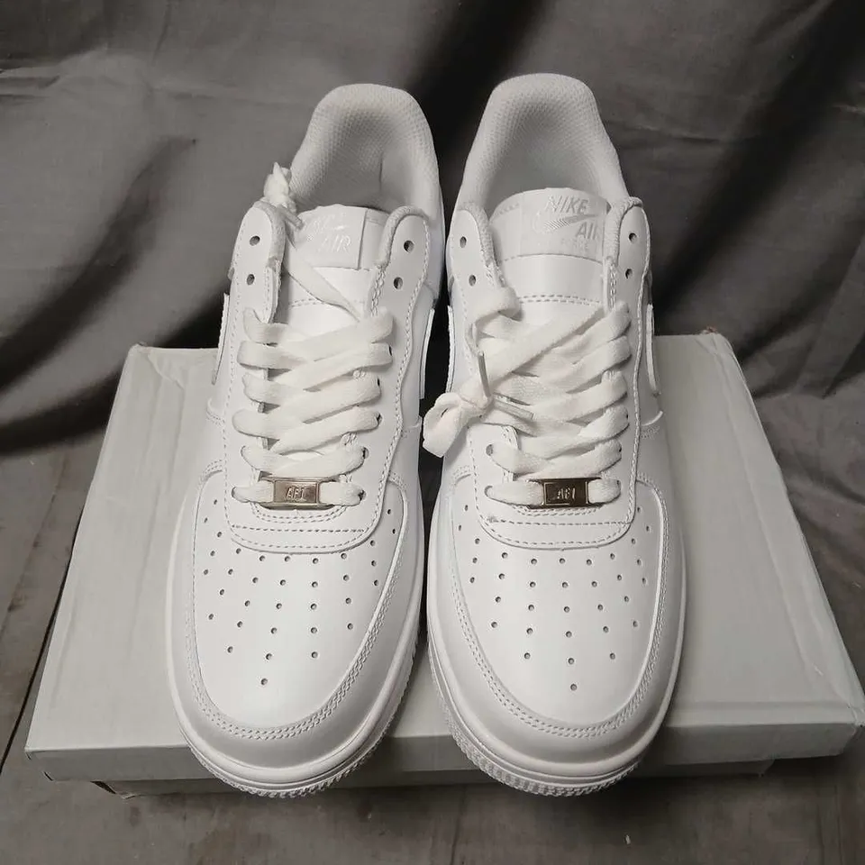 NIKE AIR FORCE 1 '07 WHITE/WHITE SNEAKERS – UK 7.5 (US 8.5)