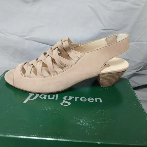PAUL GREEN CAMEL NUBUK SLINGBACK SANDALS β UK 7.5