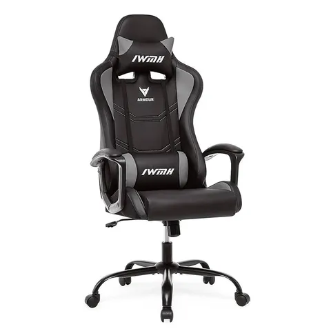BOXED IWMH ERGONOMIC GAMING CHAIR - GREY (1 BOX)