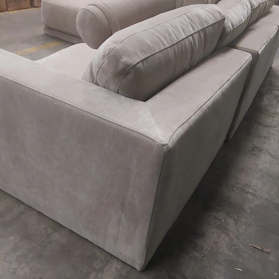 QUALITY DANETTI EDEN CHAMPAGNE CHENILLE MODULAR CORNER SOFA 