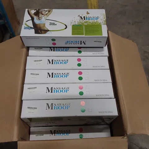 BOX OF APPROXIMATELY 14X BOXED MASSAGE HOOPS (1 BOX)