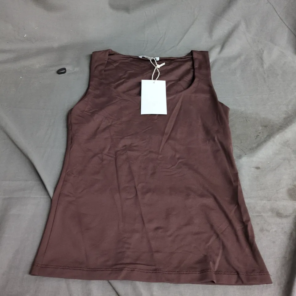 ZARA BURGUNDY SLEEVELESS TOP - TAG ATTACHED - SIZE S