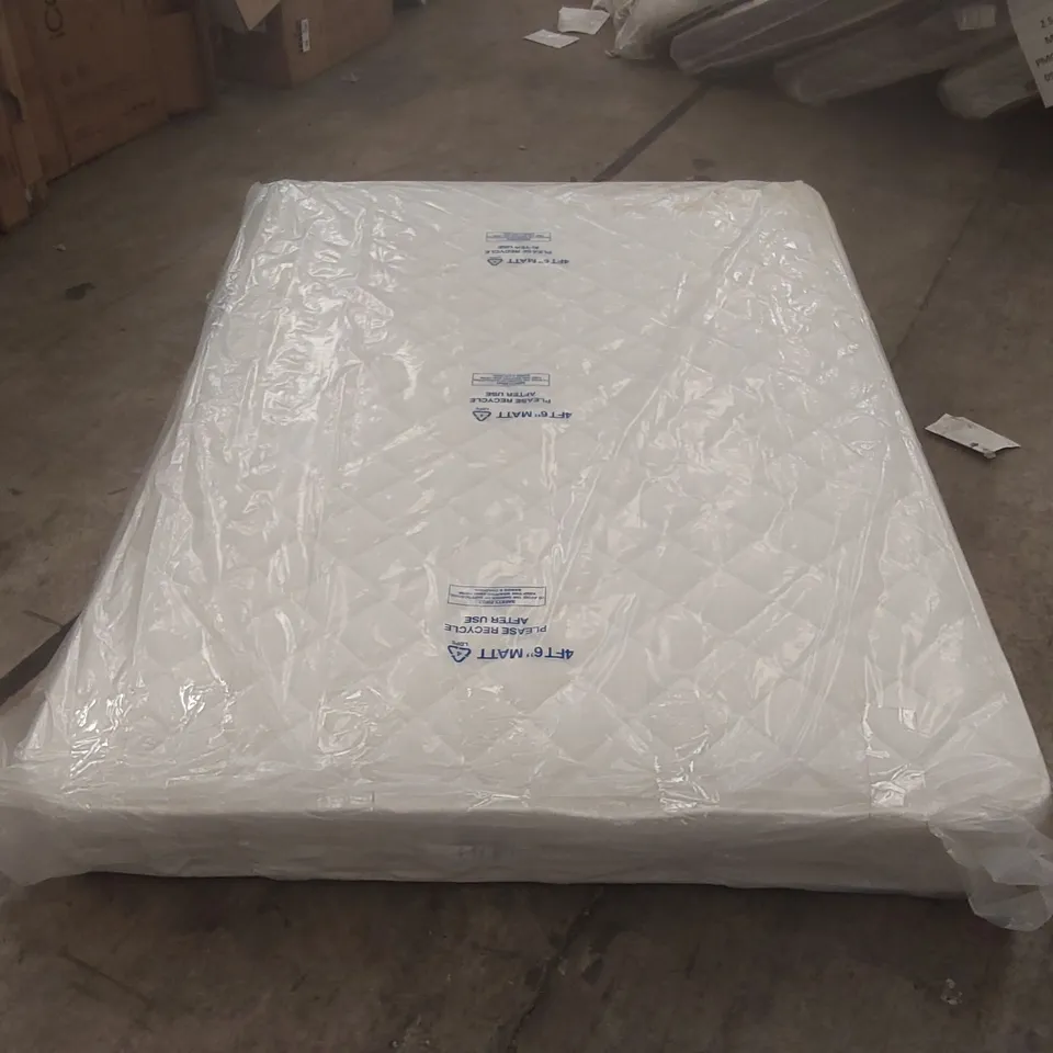 QUALITY BAGGED DOUBLE 135cm AIRSPRUNG LUXURY QUILTED MEDIUM MATTRESS
