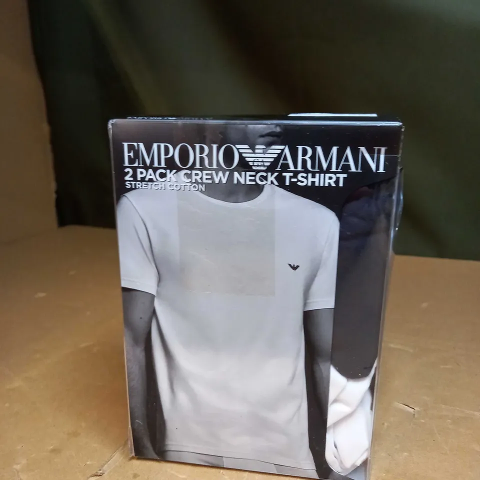 EMPORIO ARMANI 2 PACK CREW NECK T-SHIRT SIZE M