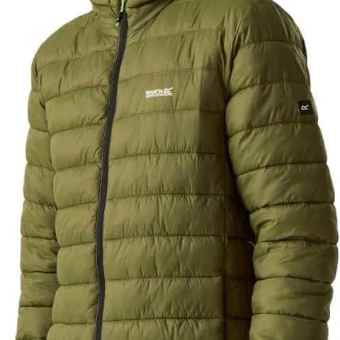 BRAND NEW REGATTA HOODED MARIZION MENS JACKET OIL GREEN SMALL