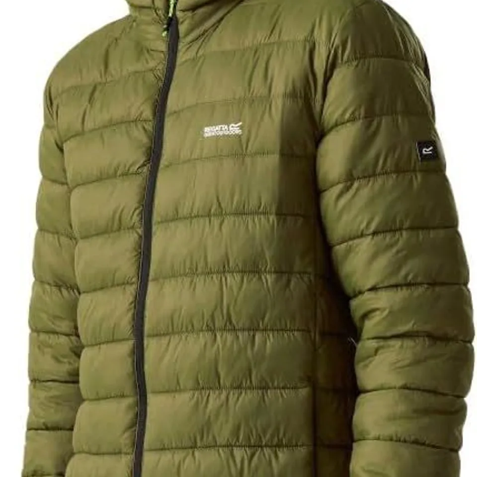 BRAND NEW REGATTA HOODED MARIZION MENS JACKET OIL GREEN SMALL