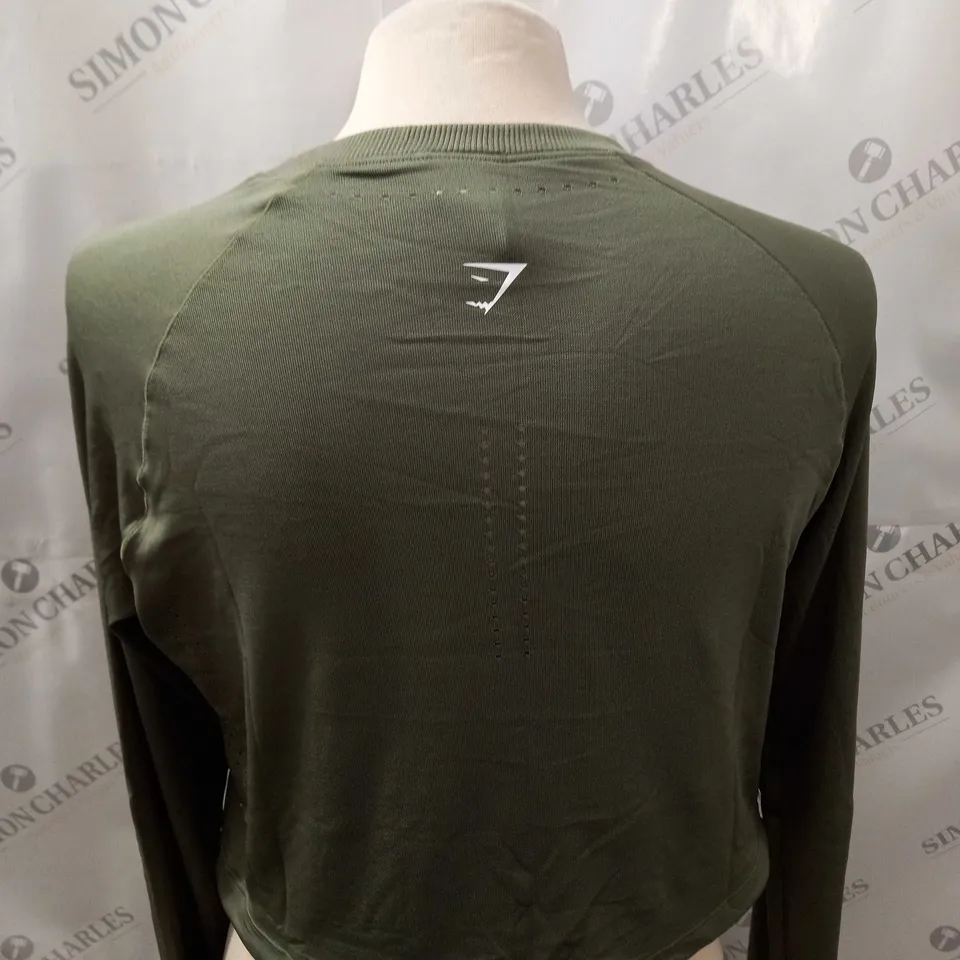 GYMSHARK CROPPED TRAINING  TOP SIZE S