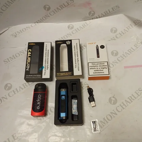 BOXED UWELL D POD MOD X2 PLUS ASPIRE POCKEX KIT AND UNBOXED ASPIRE BP60