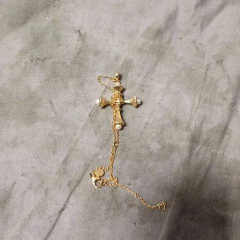 LULU B LONDON CROSS PENDANT NECKLACE WITH PEARL ACCENTS – TIMELESS JEWELLERY