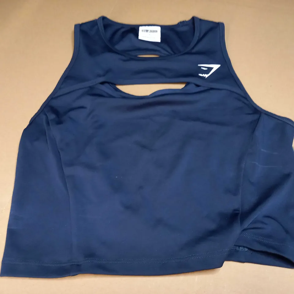 GYMSHARK WOMENS SPORTS TOP - NAVY - SMALL
