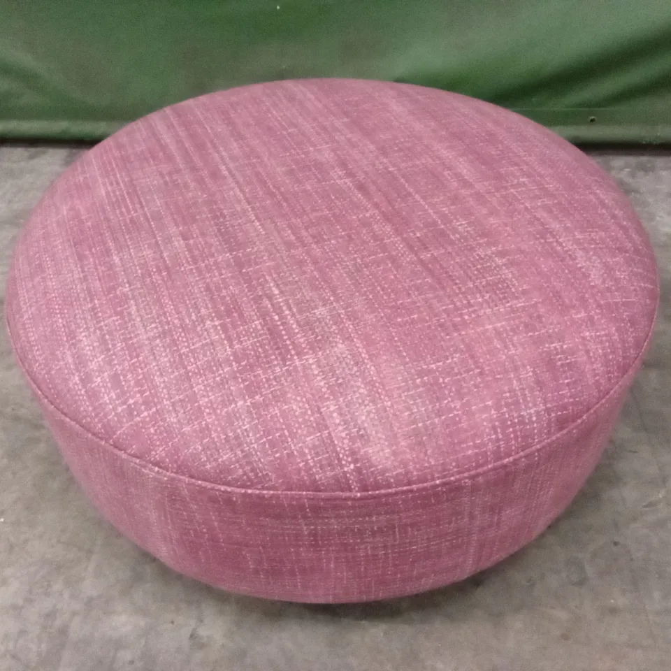 QUALITY DESIGNER ROUND FABRIC POUFE