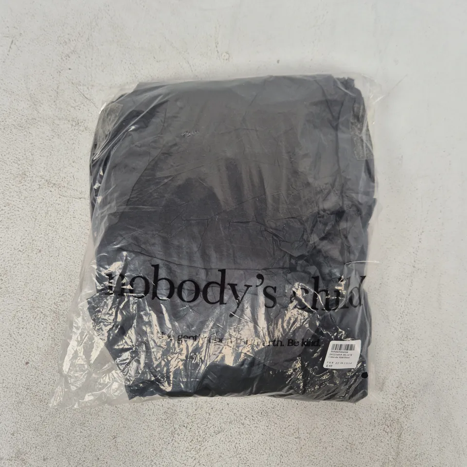 BAGGED NOBODY'S CHILD COLORADO MIDI DRESS IN BLACK SIZE UK 8