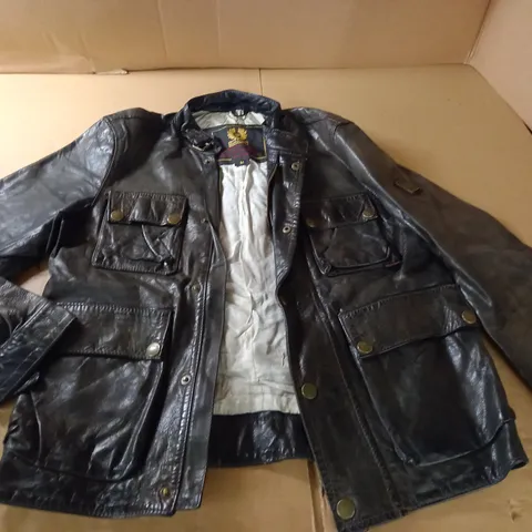 BELSTAFF BROWN LEATHER JACKET - M