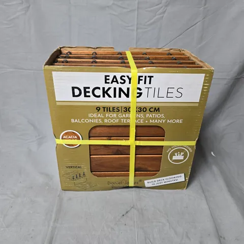 EASY FIT DECKING TILES – 9 TILES, 30X30 CM, ACACIA WOOD