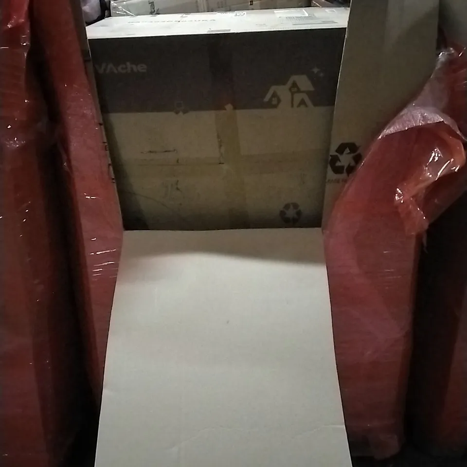 PALLET OF HOUSEHOLD ITEMS TO INCLUDE TOY SWORDS, VENETIAN BLINDS, PAPER CUTTER, POOL CUES AND OTHER ASSORTED ITEMS...