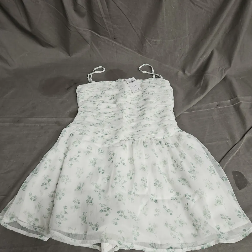HOLLISTER ROMPER DRESS IN GREEN FLORAL SIZE S P