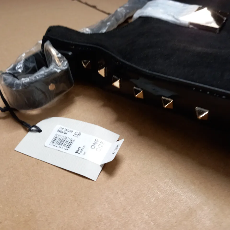 RIVER ISLAND BLACK STUD DETAIL BAG