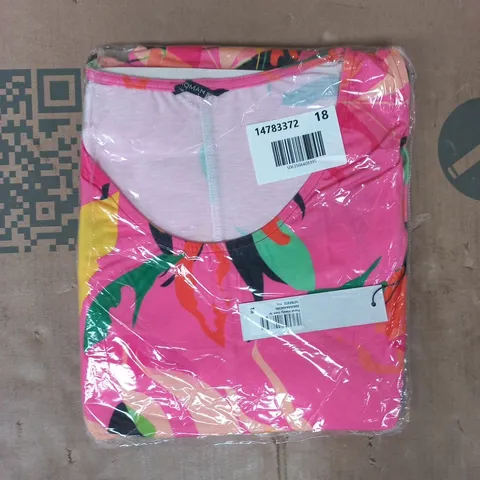 BAGGED ROMAN FLORAL HANKY HEM IN PINK SIZE 18