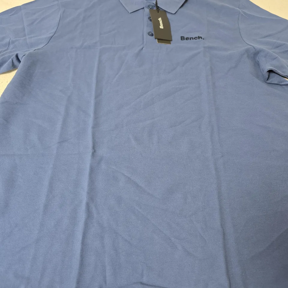 BENCH LONZOL SHORT SLEEVE SHIRT, MID BLUE - SIZE XL