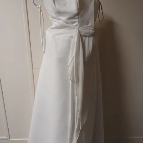EMILY FOX ZOE CHEST SEQUINED SLEEVELESS BRIDAL DRESS IN IVORY - 14