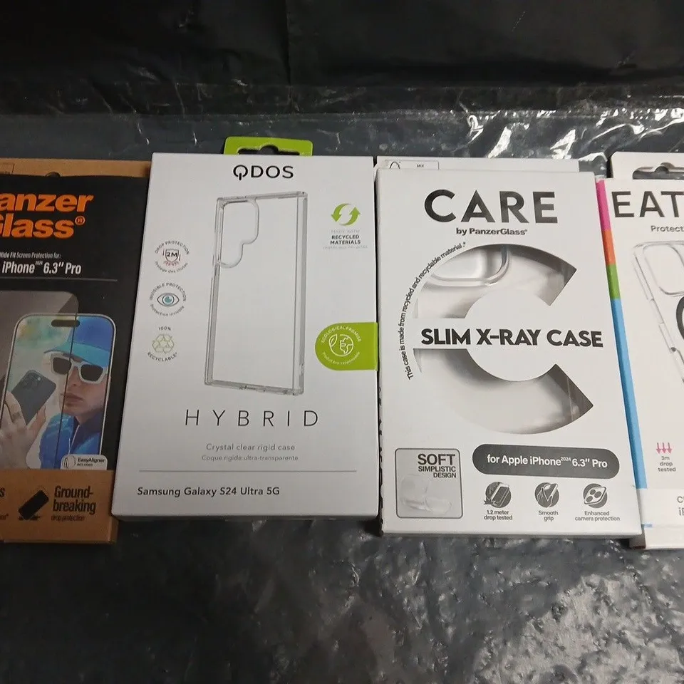 APPROXIMATELY 50 ASSORTED PROTECTIVE SMARTPHONE CASES & SCREENS FOR VARIOUS MODELS 