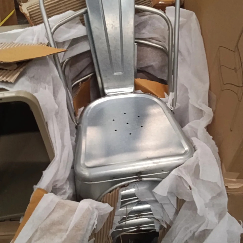 SET OF 4 STEEL CHAIRS