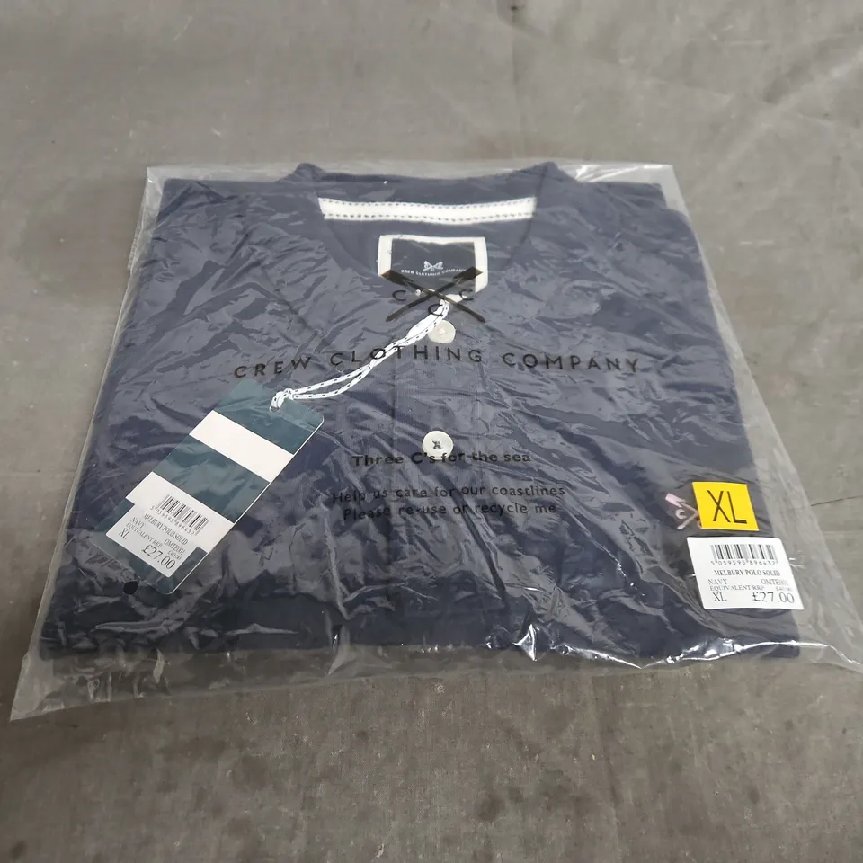 CREW CLOTHING COMPANY NAVY POLO SHIRT XL (MEN)