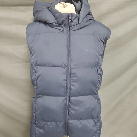 MOUNTAIN WAREHOUSE ASTRAL 2 PADDED DETACHABLE HOOD WOMENS GILET IN GREY/BLUE SIZE 18