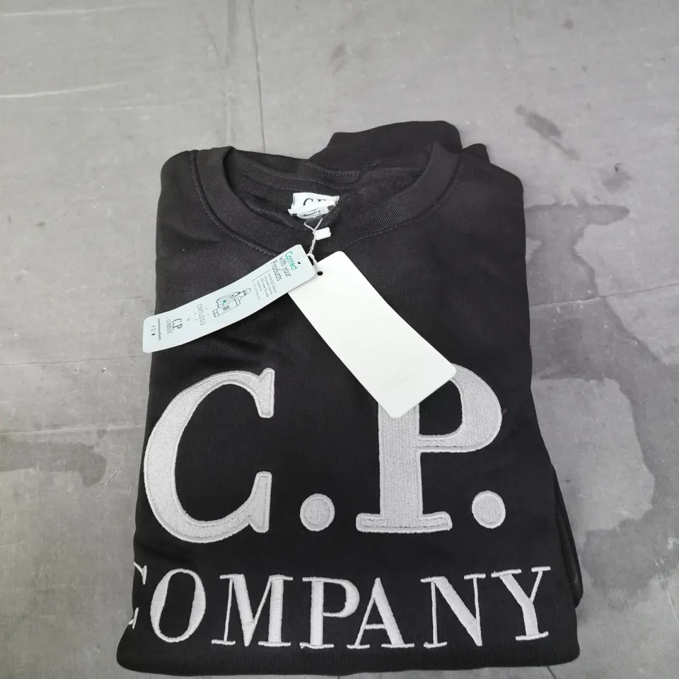CP COMPANY BLACK CREW NECK SWEATER SIZE L 