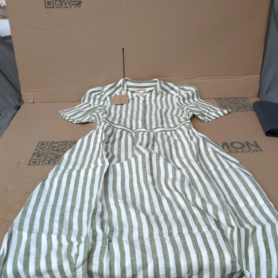 BODEN STRIPED DRESS – WOMEN’S UK 12R (US 8R) – MADE IN VIETNAM