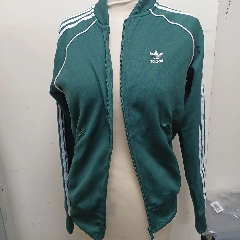 ADIDAS GREEN TRACKTOP - UK SIZE 8