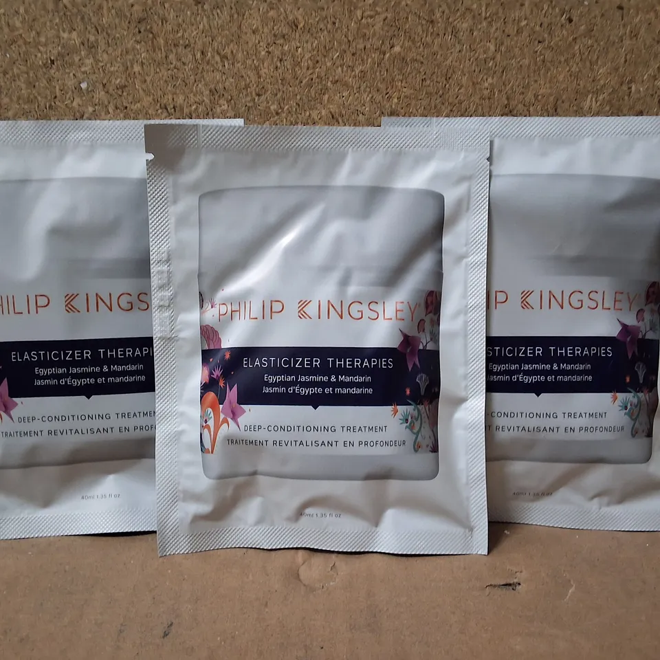 BOX CONTAINING APPROXIMATELY 100 SACHETS OF PHILIP KINGSLEY EGYPTIAN JASMINE & MANDARIN ELASTICIZER