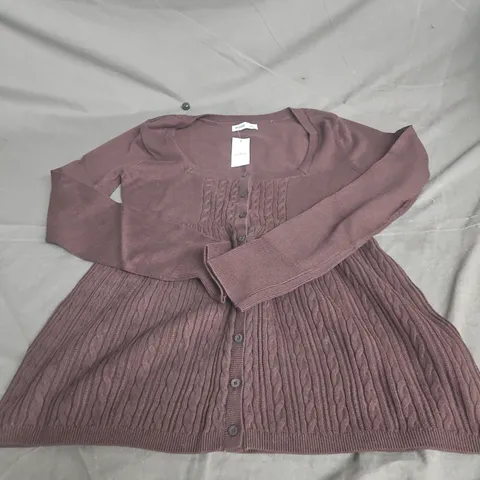 HOLLISTER WOMEN'S KNIT BUTTON FRONT TOP IN BROWN - SIZE L