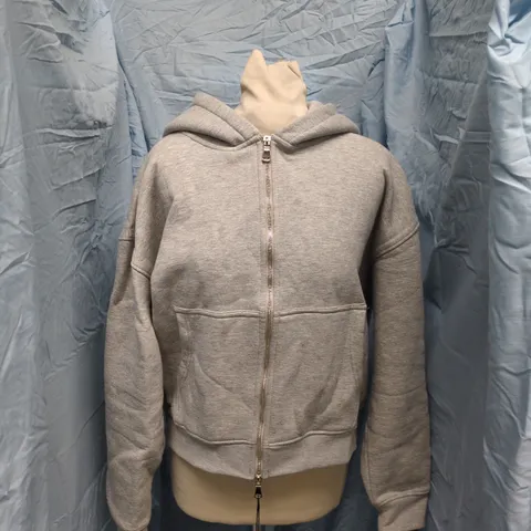 NO SAUCE LITTLE GREY ZIP HOODIE