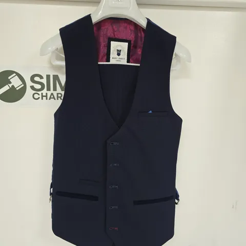 MARC DARCY LONDON BROMLEY WAIST COAT AND TROUSERS SET IN NAVY - SIZE 34 TROUSERS 28R