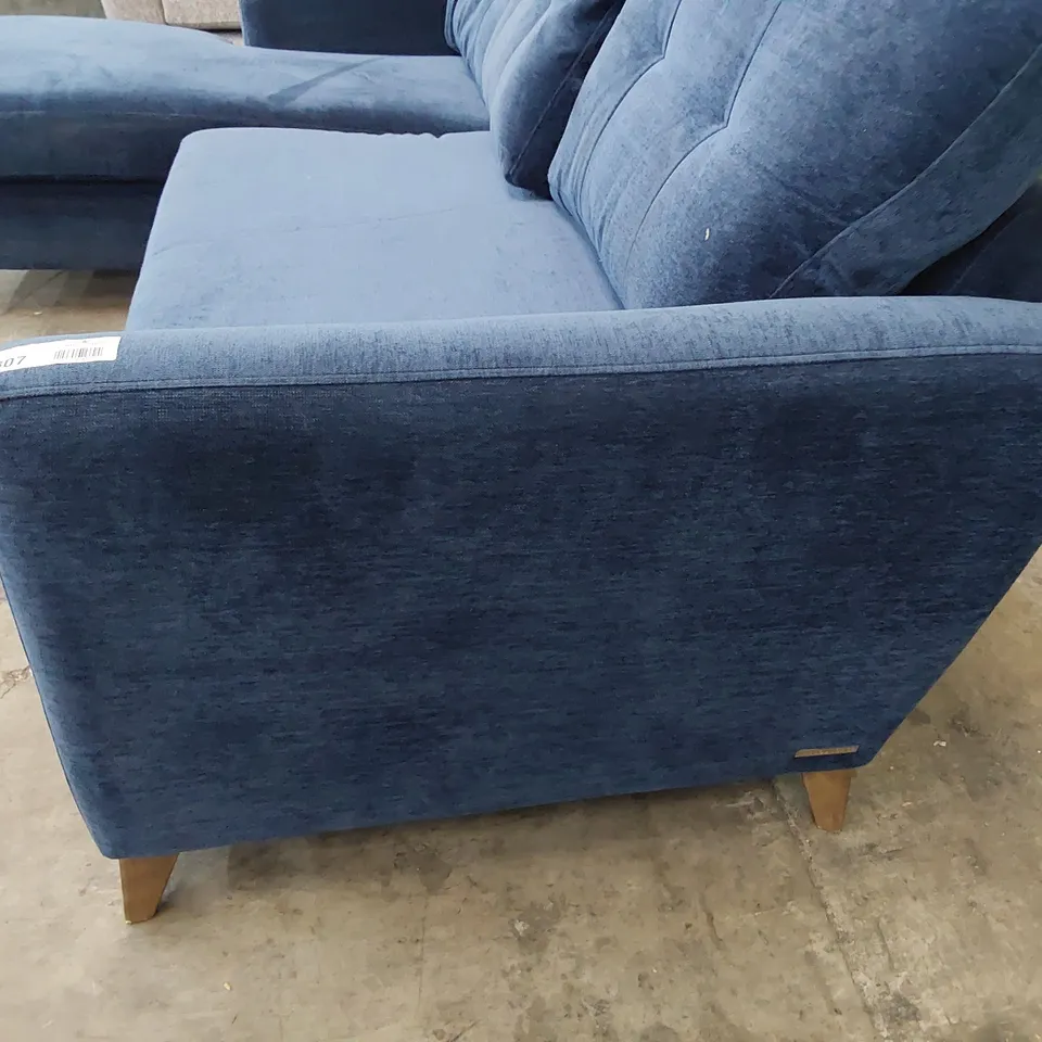 QUALITY BRITISH DESIGNER LOUNGE Co. HERMIONE CHAISE SOFA SWEET PEA PLUSH FABRIC