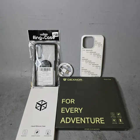 APPROXIMATELY 12 ASSORTED ITEMS TO INCLUDE - PHONE CASES , LIGHTNING CABLE ETC