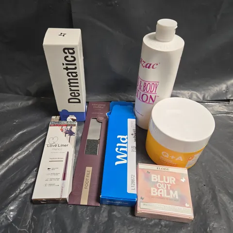 APPROXIMATEY 20 ASSORTED HEALTH AND BEAUTY PRODUCTS TO INCLUDE - DERMATICA BALANCING GLYCERIN GEL CLEANSER - WILD DEODORANT REFILLS - MARGARAT DABBS FOOT FILE - ETC