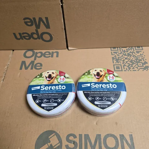 2 X SERESTO FLEA AND TICK CONTROL 7-8 MONTHS