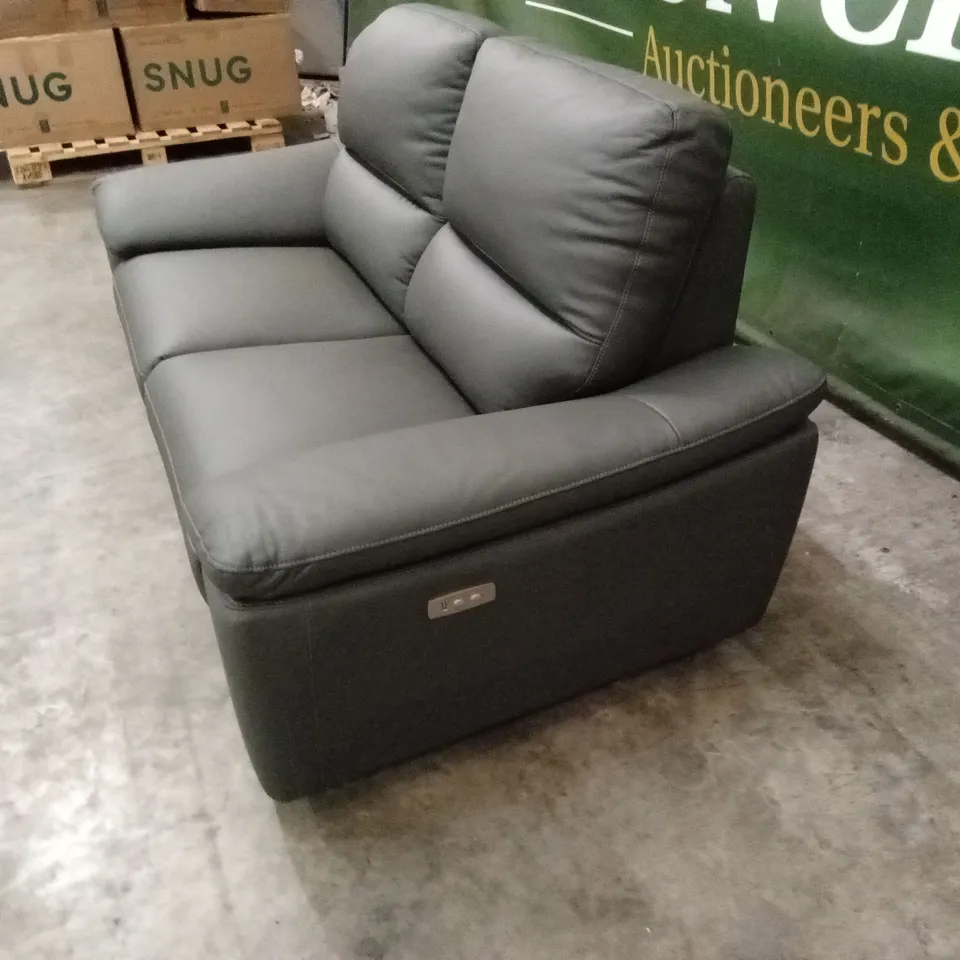 PAVILION 2 SEATER LEATHER/FAUX LEATHER POWER RECLINER SOFA RRP £949